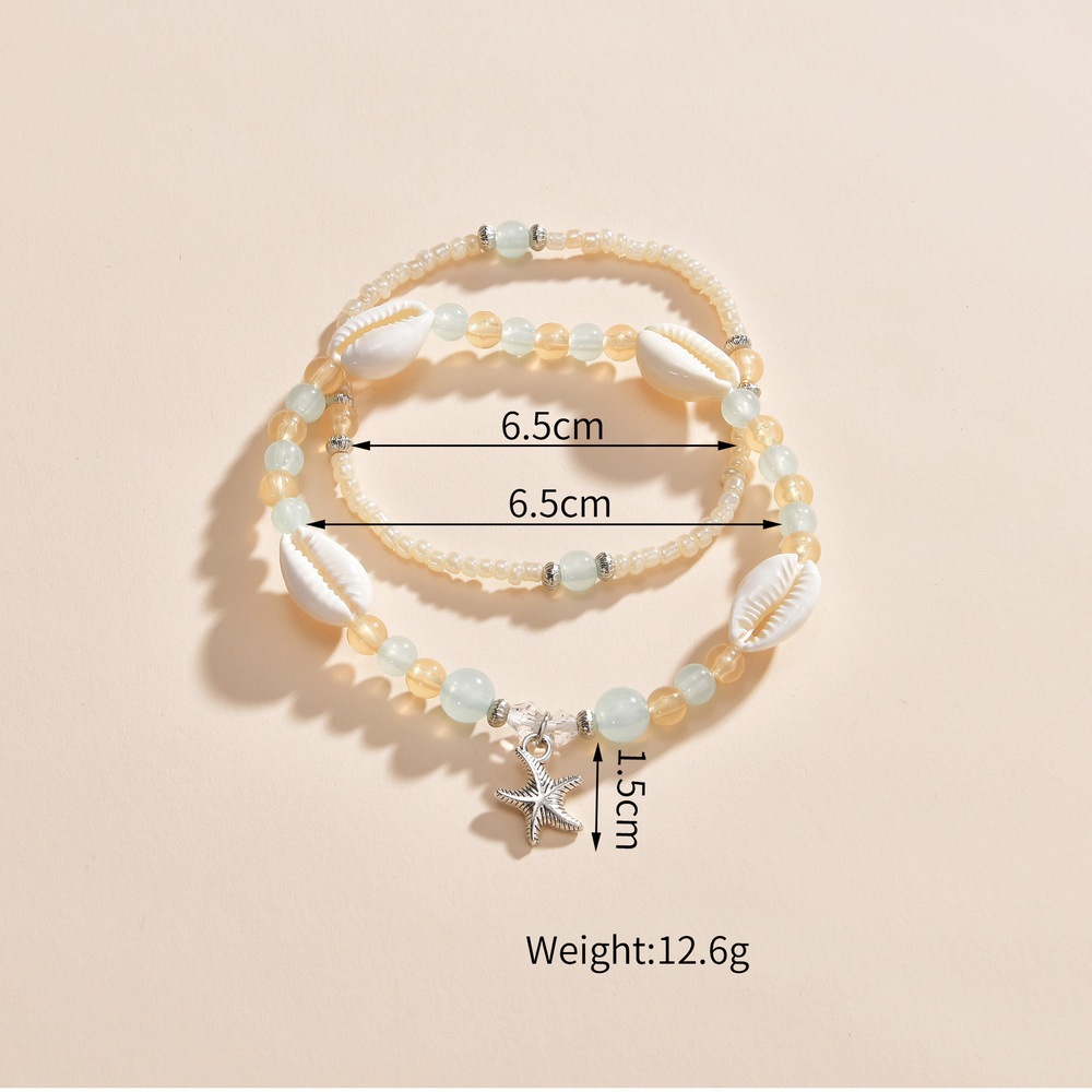 Skin Color Shell Seed Beads Anklets | picture 