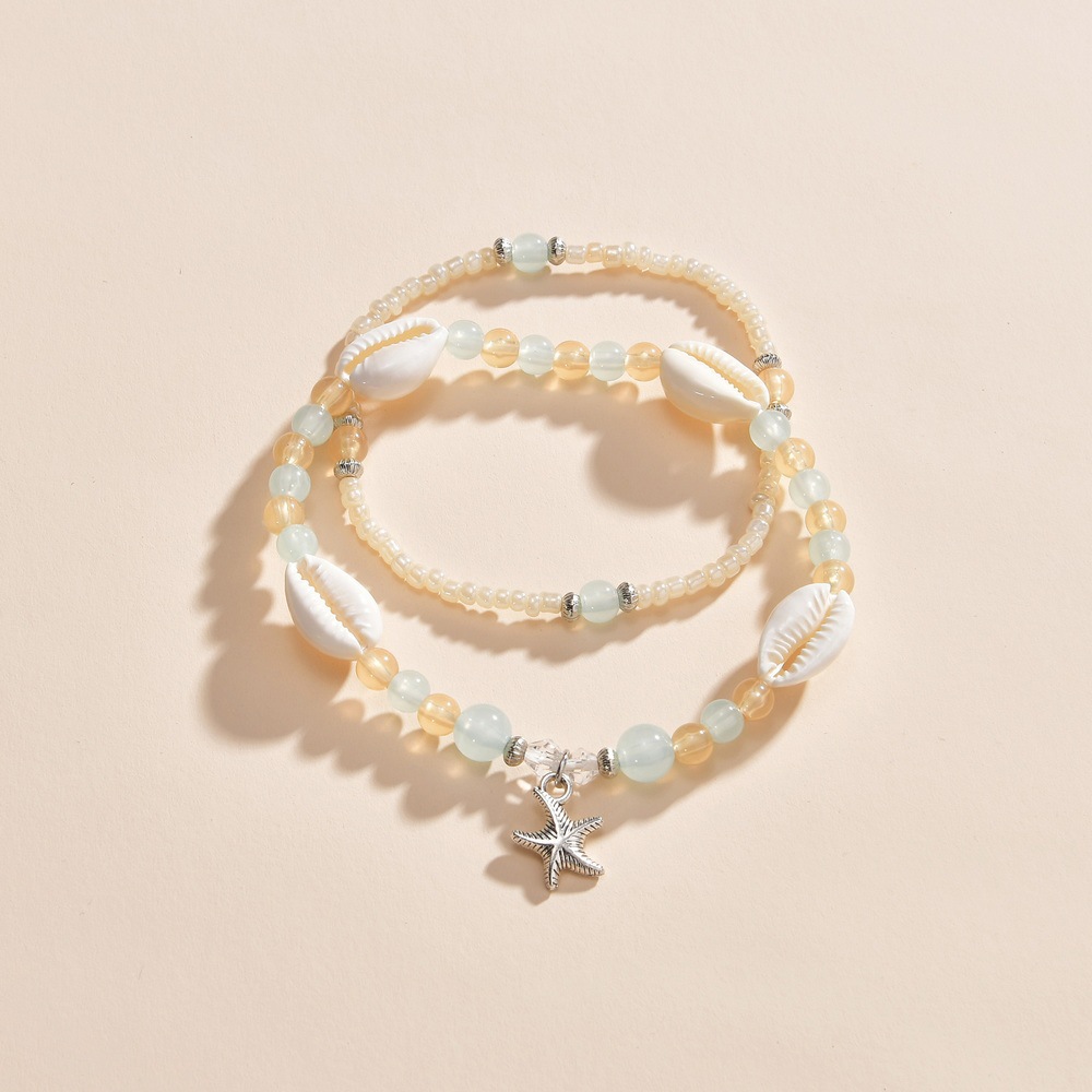 Skin Color Shell Seed Beads Anklets | picture 