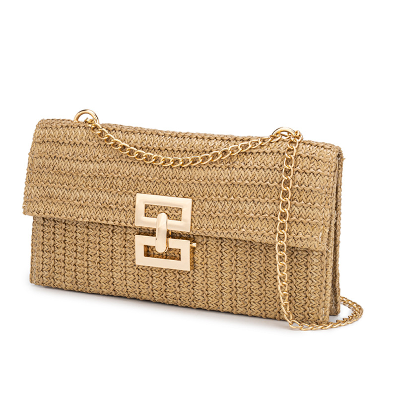 Light Camel Turnlock Chains Crossbody Bag | picture 
