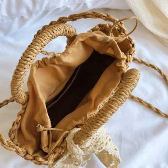 Dark Camel Color Open Crossbody Bag | picture 