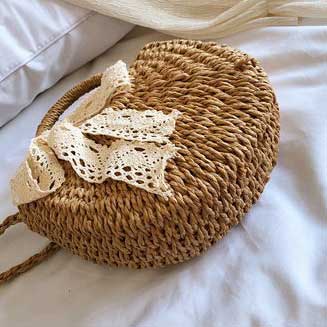 Dark Camel Color Open Crossbody Bag | picture 