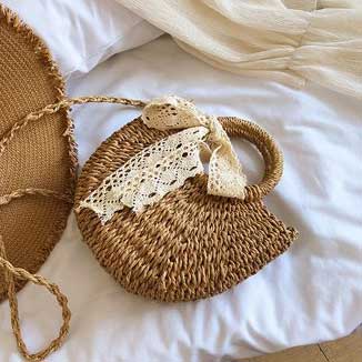 Dark Camel Color Open Crossbody Bag | picture 