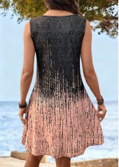 Multi Color Tummy Coverage Sleeveless Round Neck Dress | thumb picture 