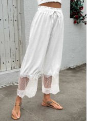 Black Wide Leg Elastic Waist High Waisted Pants | thumb picture 