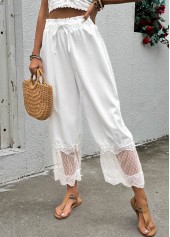 Black Wide Leg Elastic Waist High Waisted Pants | thumb picture 