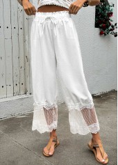 Black Wide Leg Elastic Waist High Waisted Pants | thumb picture 