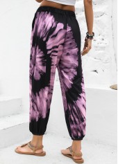 Neon Pink Ombre Jogger Elastic Waist High Waisted Pants | thumb picture 