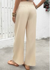 Light Camel Wide Leg Elastic Waist High Waisted Pants | thumb picture 