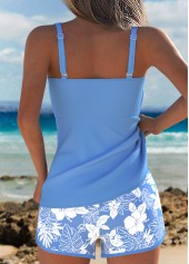 Tummy Coverage Mid Waisted Floral Print Tankini Set | thumb picture 