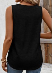 Black Tummy Coverage Sleeveless Scoop Neck Tank Top | thumb picture 