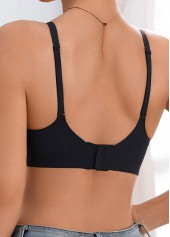 Black Color Push-up Detail Scoop Bra | thumb picture 