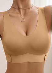 Dark Camel Seamless V Neck Bra | thumb picture 