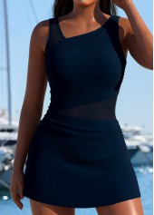 Tummy Coverage Navy One Piece Swimdress