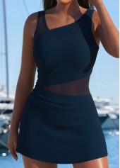 Tummy Coverage Navy One Piece Swimdress | thumb picture 