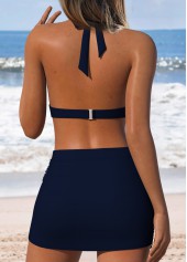 Pull On Mid Waisted Navy Bikini Set | thumb picture 