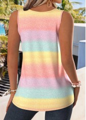 Multi Color Tummy Coverage Sleeveless Square Neck Tank Top | thumb picture 
