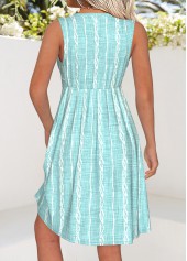 Mint Green Tummy Coverage Marine Life Print Short Dress | thumb picture 