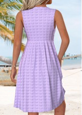 Light Purple Tummy Coverage Sleeveless V Neck Dress | thumb picture 