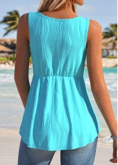 Cyan Tummy Control Sleeveless V Neck Tank Top | thumb picture 