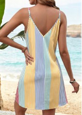 Multi Color Tummy Control Short Strappy V Neck Dress | thumb picture 