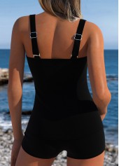 Tummy Coverage Striped Black Tankini Top-No Bottom | picture 2