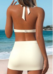 Pull On Mid Waisted Striped Blue Bikini Set | thumb picture 