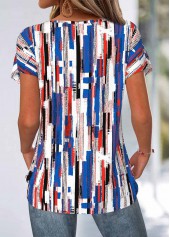 Multi Color Geometric Print Tummy Coverage T Shirt | thumb picture 