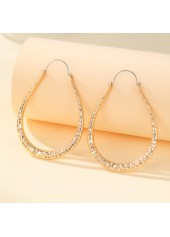 Golden Color Alloy Detail Geometric Earrings | thumb picture 
