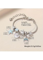 Silver Shell Starfish Design Copper Bracelet | thumb picture 