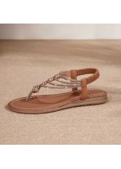 Dark Coffee Color Toe Post Falt | thumb picture 