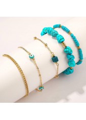Mint Green Color Turquoise Material Anklets | thumb picture 