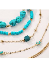 Mint Green Color Turquoise Material Anklets | thumb picture 