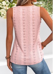 Light Pink Tummy Coverage Sleeveless V Neck Tank Top | thumb picture 