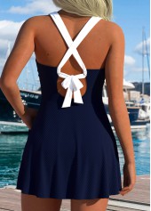 Tummy Coverage Navy One Piece Swimwear | thumb picture 