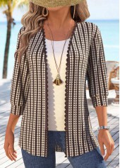 Dark Coffee Tummy Coverage Half Sleeve Coat | thumb picture 