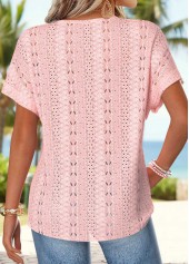 Light Pink Tummy Coverage Short Sleeve T Shirt | thumb picture 