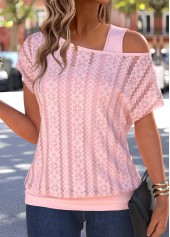 Light Pink Tummy Coverage Short Sleeve T Shirt | thumb picture 