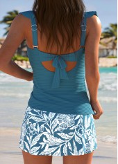 Tummy Coverage High Waisted Floral Print Tankini Set | thumb picture 