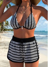 Wide Waistband Mid Waisted Black Bikini Set | thumb picture 