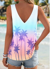 Multi Color Tie Letter Print Strappy Tank Top | thumb picture 