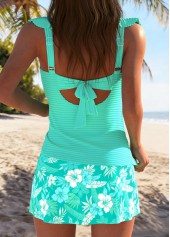 Tummy Coverage High Waisted Floral Print Tankini Set | thumb picture 