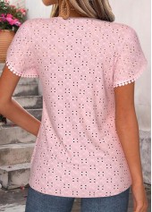 Light Pink Tummy Coverage Short Sleeve T Shirt | thumb picture 