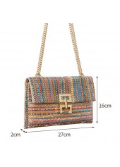 Multi Color Turnlock Chains Crossbody Bag | thumb picture 