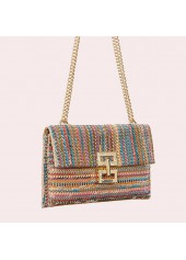 Multi Color Turnlock Chains Crossbody Bag | thumb picture 
