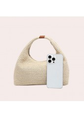 Beige Color Zip Detail Hand Bag | thumb picture 