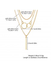 Golden Color Round Alloy Detail Necklace | thumb picture 