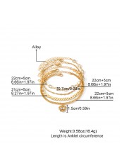 Golden Color Alloy Detail Rhinestone Anklets | thumb picture 