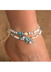 Mint Green Shell Seed Beads Anklets