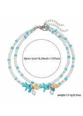 Mint Green Shell Seed Beads Anklets | thumb picture 