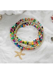 Multi Color Polyresin Detail Starfish Anklets | thumb picture 